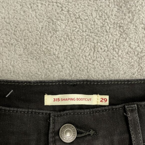 NWOT Levis 315 Shaping Bootcut Black Jeans Women's Size 29 - Picture 9 of 13